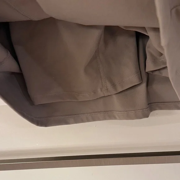 Yogalicious Lux Brand Sleeveless Taupe Dress with Built in Shorts Size Medium - Picture 5 of 6